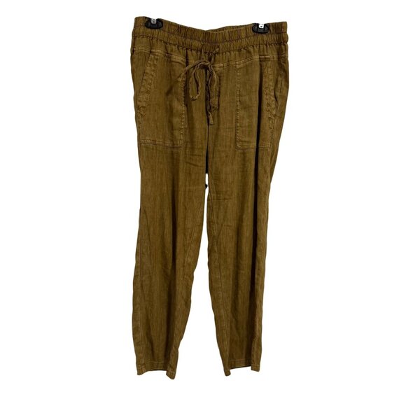 Kut from the Kloth Drawcord Waist Linen Blend Cropped Pants Size M. - Picture 1 of 8